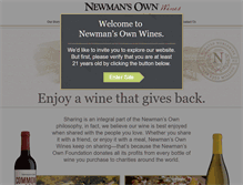 Tablet Screenshot of newmansownwines.com